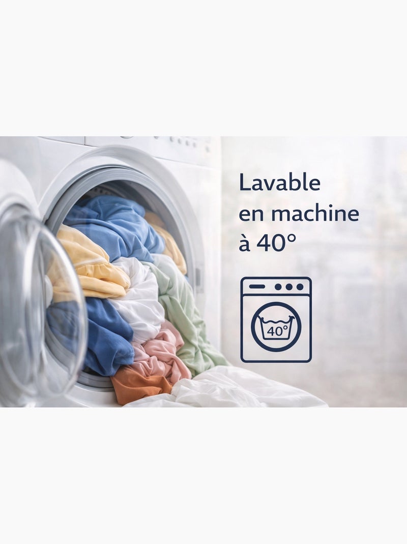 Lot de 20 taies d'oreiller coton 57 fils couleurs aléatoires promo linge Multicolore - Kiabi