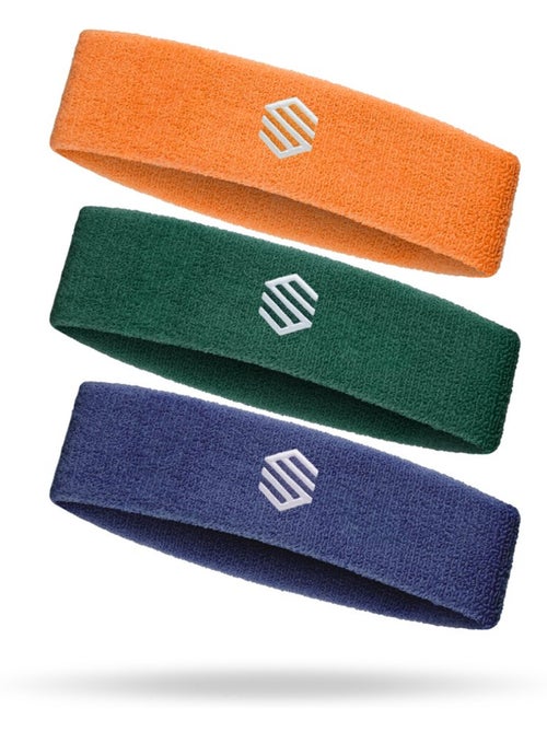 Lot de 3 bandeaux de tennis tennis homme et femme flexband heritage - Kiabi