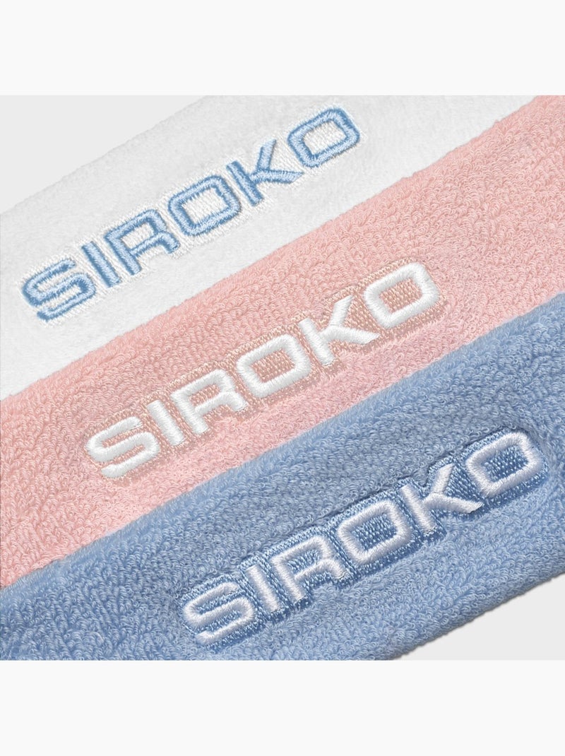 Lot de 3 bandeaux de tennis tennis homme et femme flexband mix Bleu - Kiabi