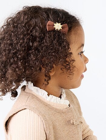 Lot de 3 barrettes nœuds