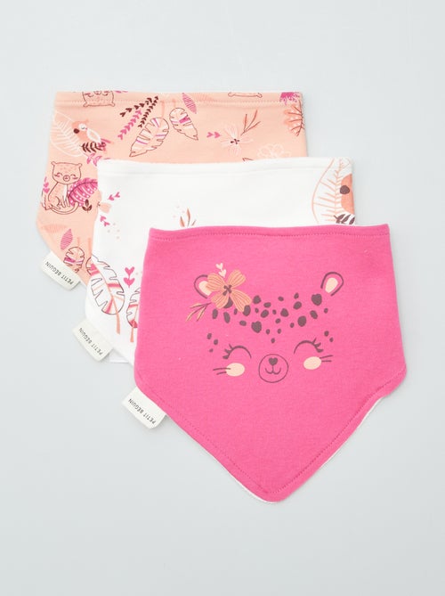 Lot de 3 bavoirs bandana 'Petit Beguin' - Kiabi