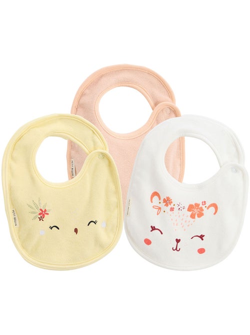 Lot de 3 bavoirs bébé Badian - Kiabi