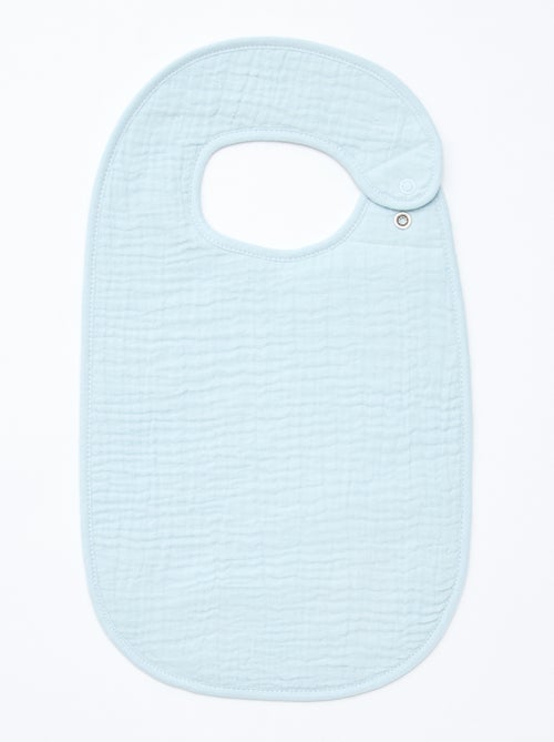 Lot de 3 bavoirs en gaze de coton doublure en éponge - Kiabi