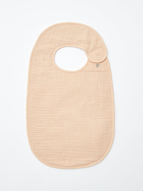 Lot de 3 bavoirs en gaze de coton doublure en éponge - Kiabi