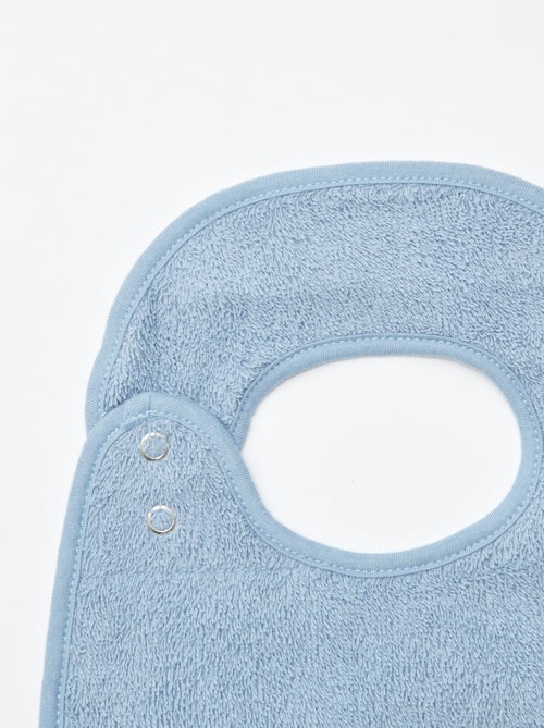 Lot de 3 bavoirs en gaze de coton doublure en éponge - Kiabi