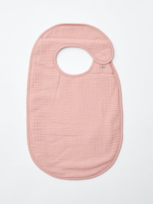 Lot de 3 bavoirs en gaze de coton doublure en éponge - Kiabi