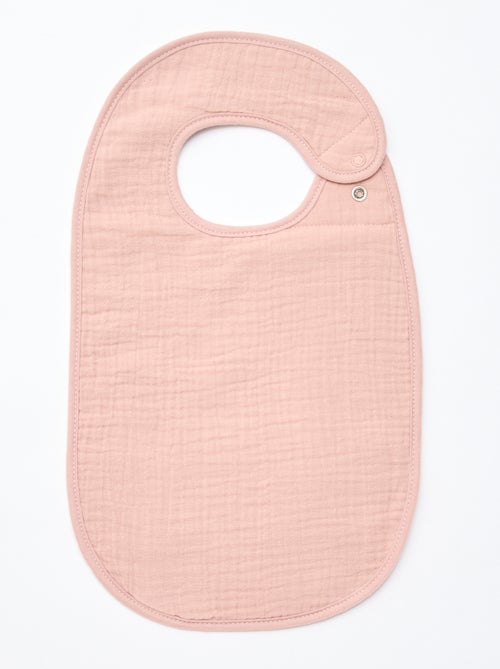 Lot de 3 bavoirs en gaze de coton doublure en éponge - Kiabi