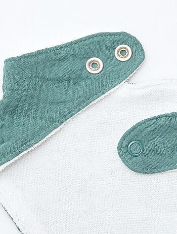 Lot de 3 bavoirs naissance en coton