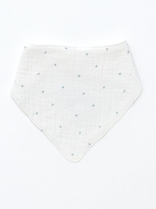 Lot de 3 bavoirs naissance en coton - Kiabi