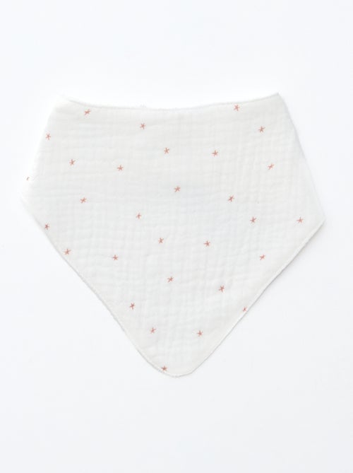 Lot de 3 bavoirs naissance en coton - Kiabi