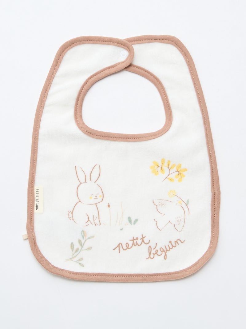 Lot de 3 bavoirs 'Petit Béguin' Blanc - Kiabi
