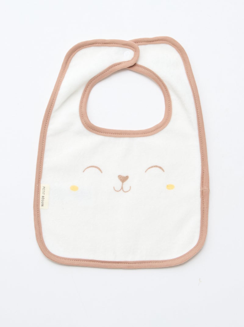 Lot de 3 bavoirs 'Petit Béguin' Blanc - Kiabi