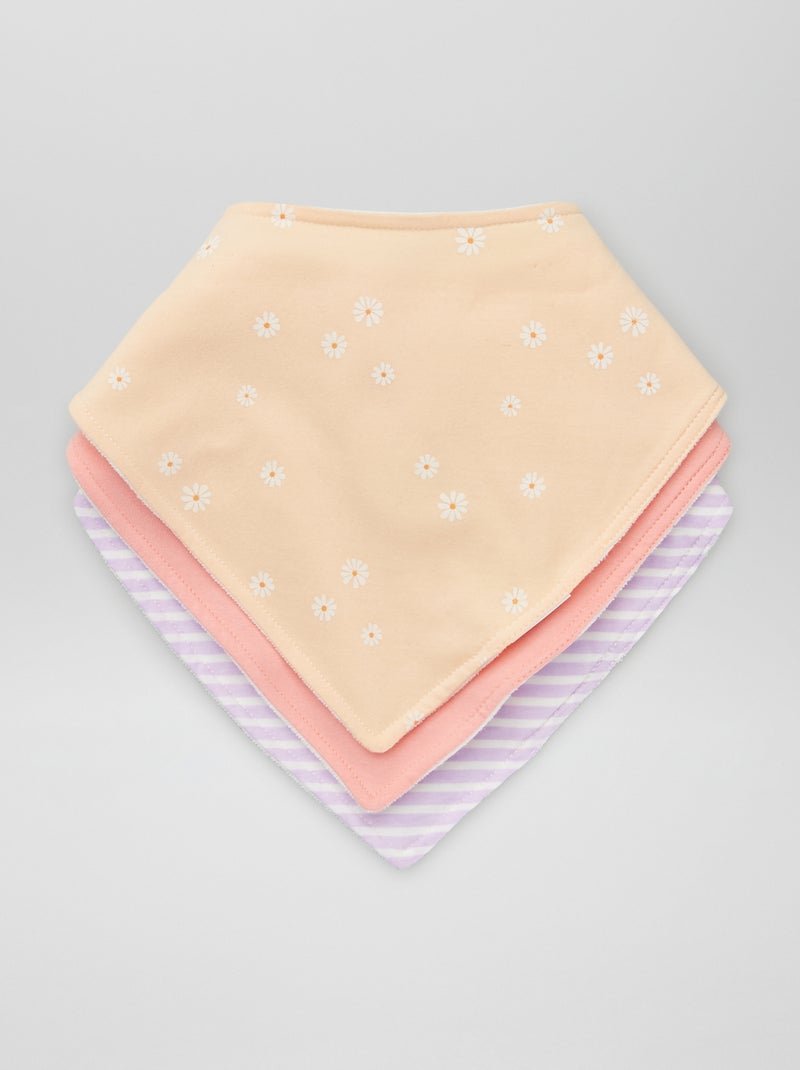 Lot de 3 bavoirs triangle Orange - Kiabi