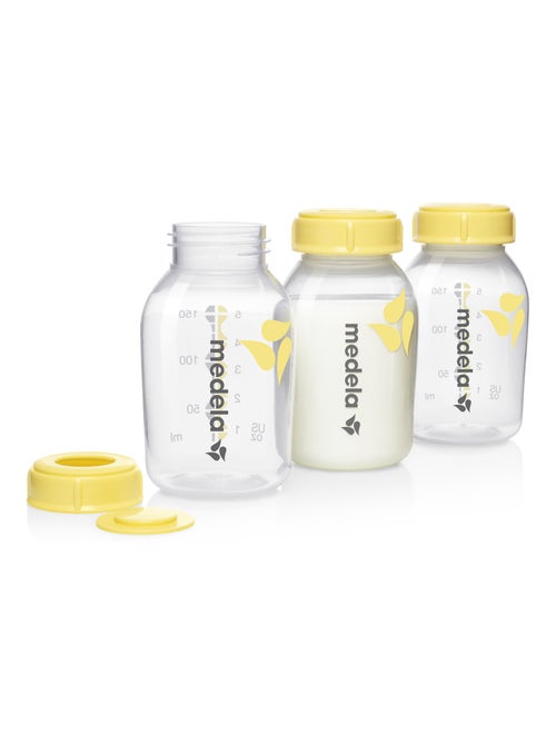 Lot de 3 biberons de recueil medela 150 ml - conservation lait maternel - Kiabi Lot de 3 biberons de recueil medela 150 ml - conservation lait maternel - Kiabi