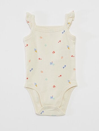 Lot de 3 bodies à bretelles volantées