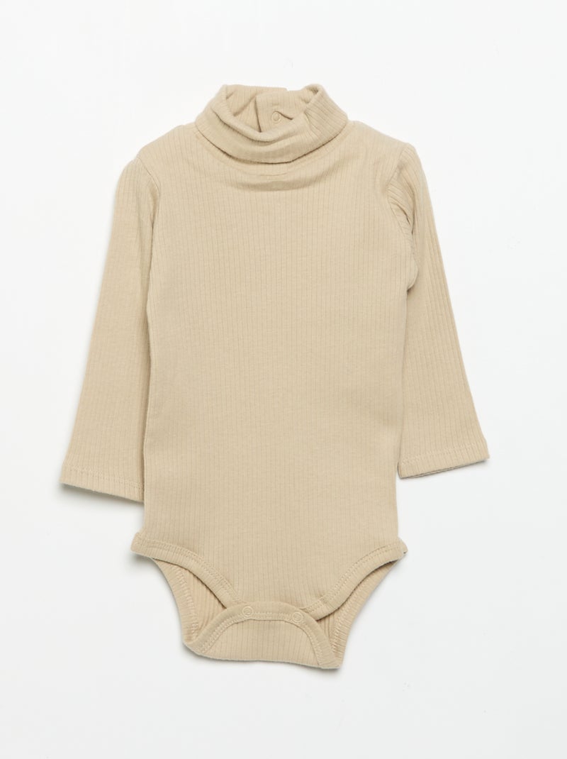 Lot de 3 bodies à col roulé Beige - Kiabi