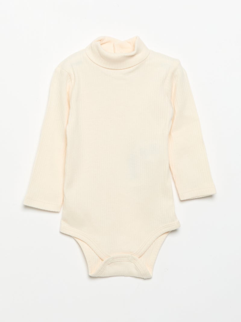 Lot de 3 bodies à col roulé Beige - Kiabi