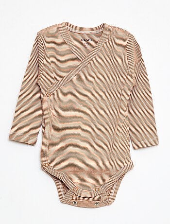 Lot de 3 bodies à manches longues avec ouverture pressionnée