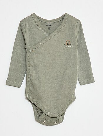 Lot de 3 bodies à manches longues avec ouverture pressionnée