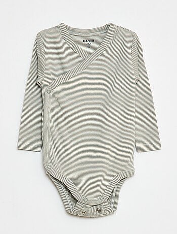 Lot de 3 bodies à manches longues avec ouverture pressionnée