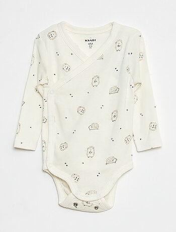 Lot de 3 bodies à manches longues avec ouverture pressionnée