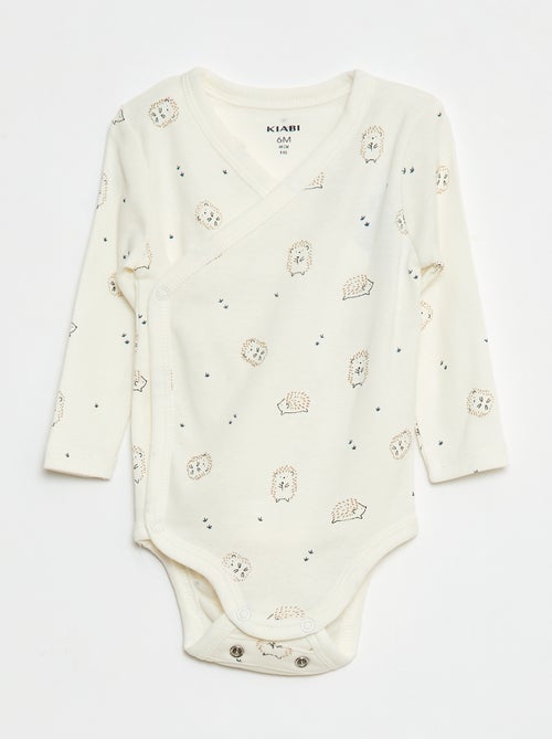 Lot de 3 bodies à manches longues avec ouverture pressionnée - Kiabi Lot de 3 bodies à manches longues avec ouverture pressionnée - Kiabi