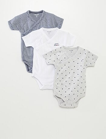 Lot de 3 bodies avec col croisé