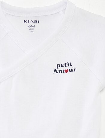 Lot de 3 bodies avec col croisé