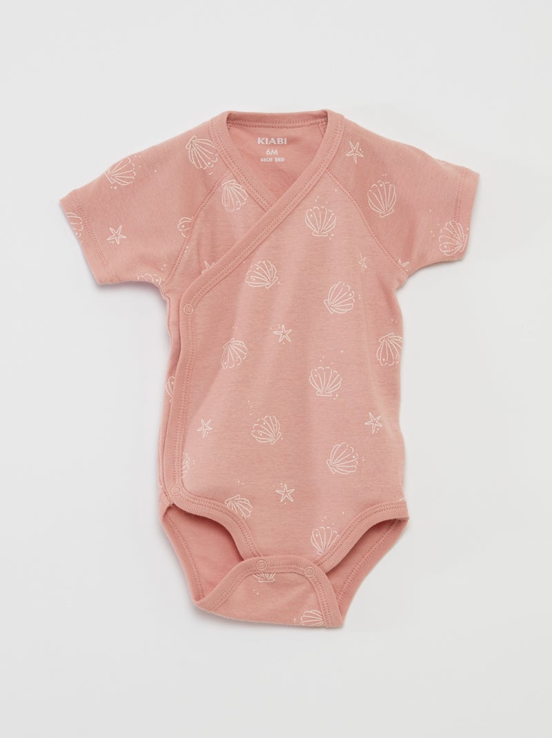 Lot de 3 bodies avec col croisé ROSE - Kiabi