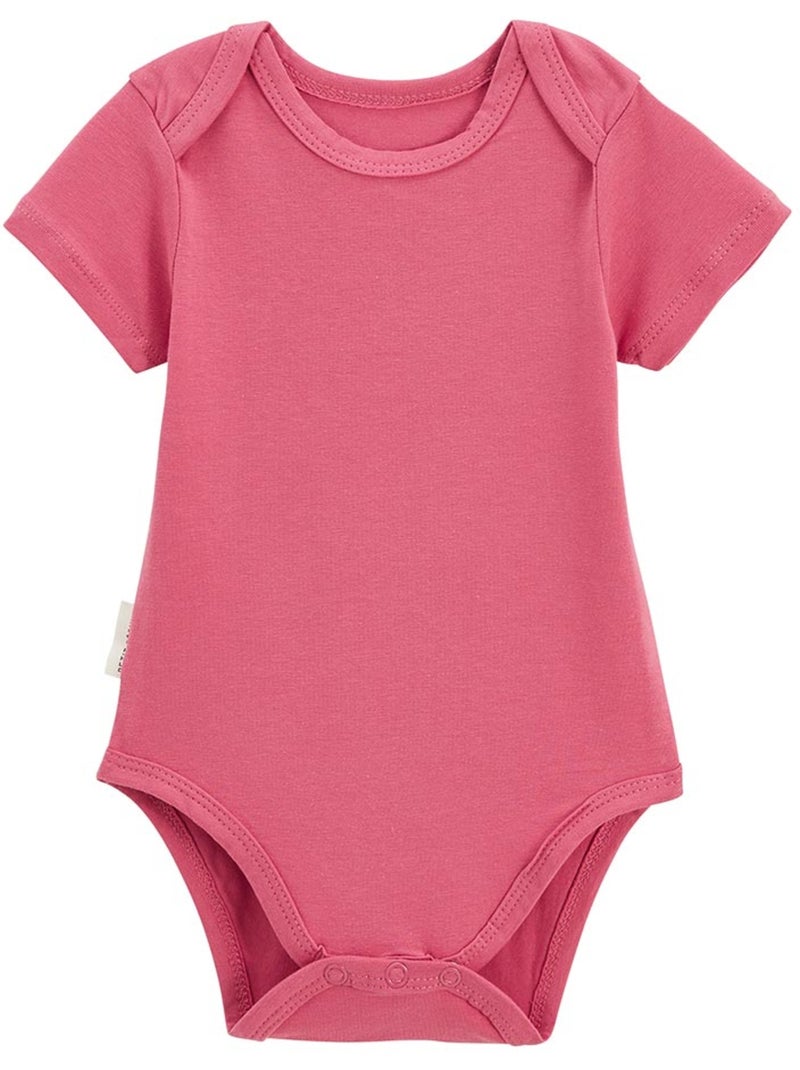 Lot de 3 bodies bébé manches courtes anaelle Rose - Kiabi