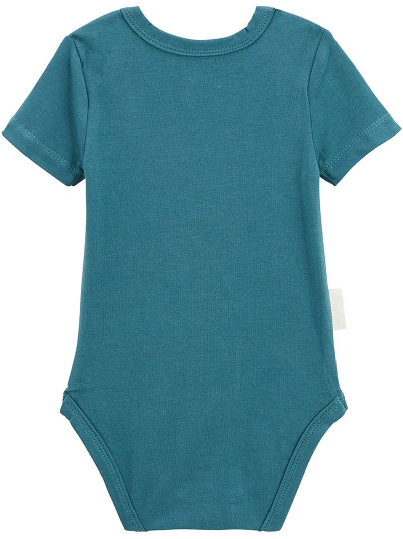 Lot de 3 bodies bébé manches courtes baroudeur Bleu - Kiabi