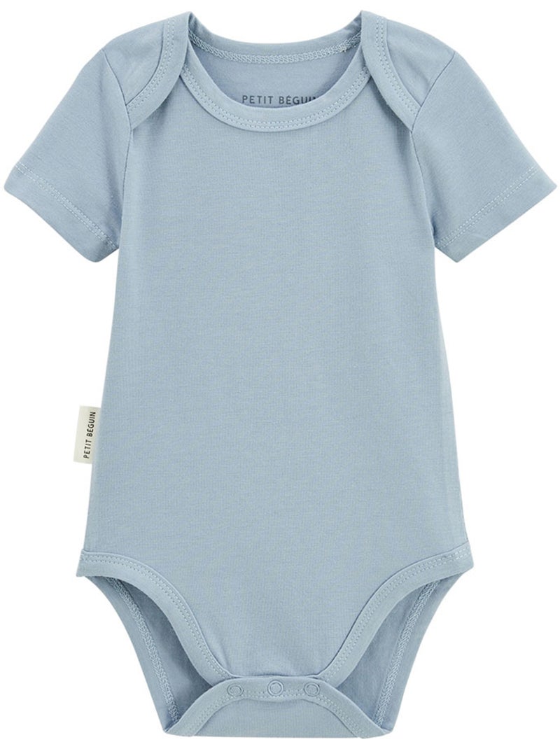 Lot de 3 bodies bébé manches courtes baroudeur Bleu - Kiabi