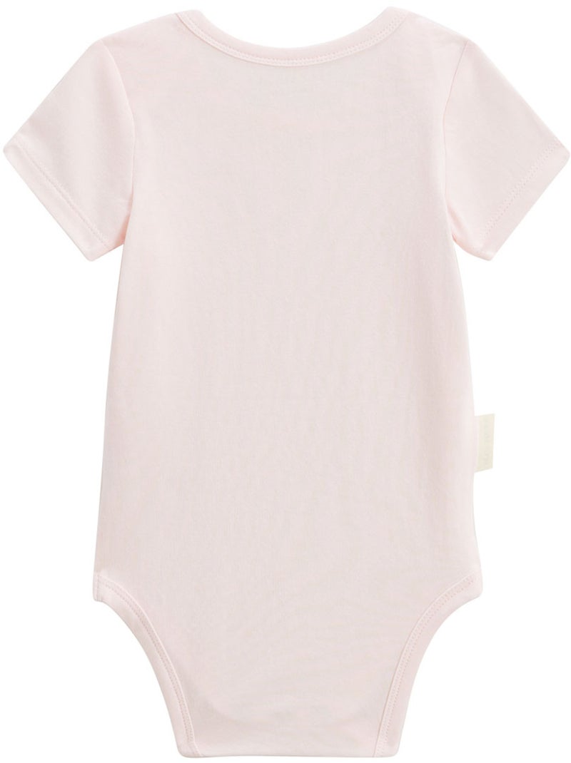 Lot de 3 bodies bébé manches courtes Louison Rose - Kiabi