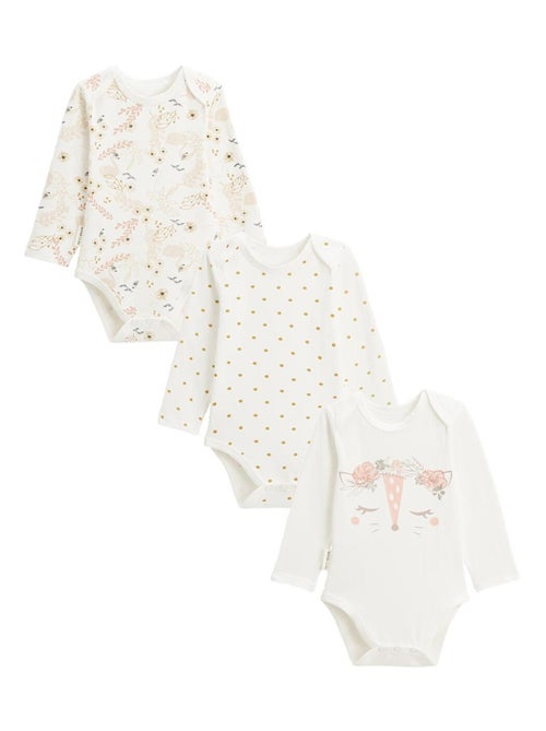 Lot de 3 bodies bébé manches longues misty - Kiabi Lot de 3 bodies bébé manches longues misty - Kiabi
