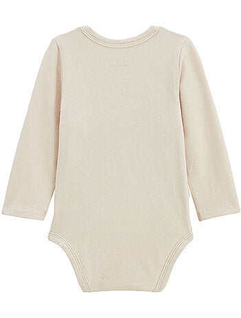 Lot de 3 bodies bébé manches longues ouverture croisée eden