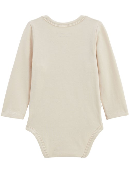 Lot de 3 bodies bébé manches longues ouverture croisée eden - Kiabi