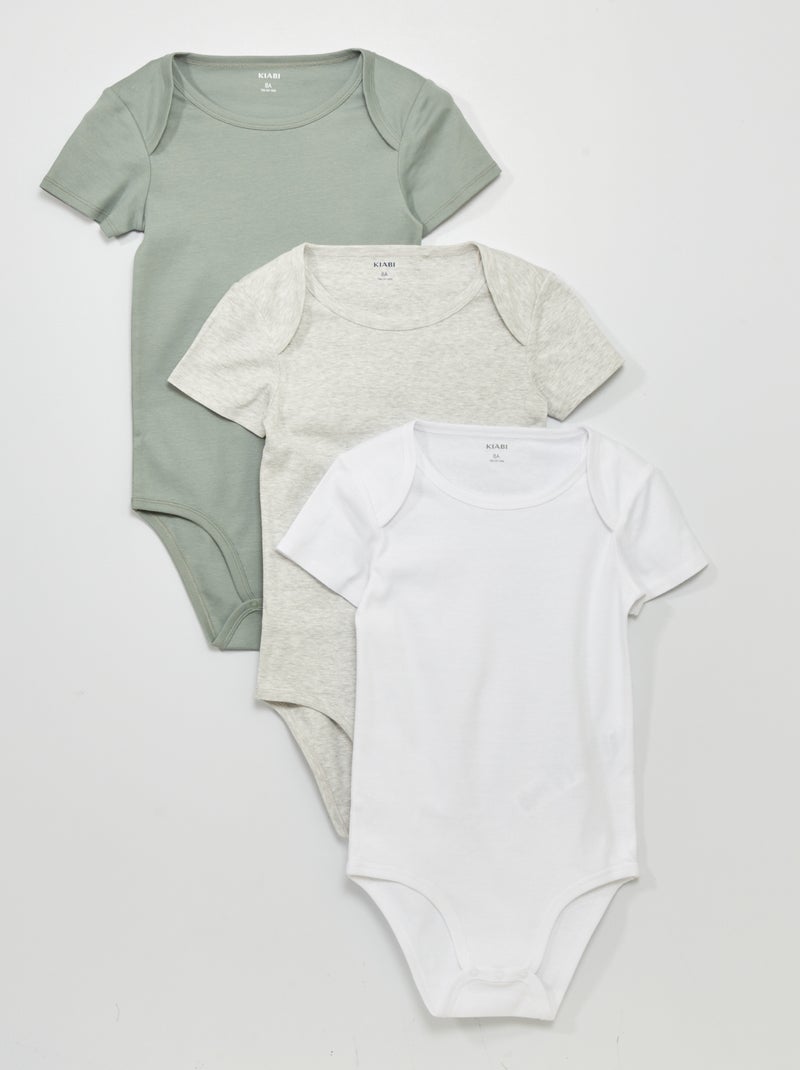 Lot de 3 bodies Bleu - Kiabi