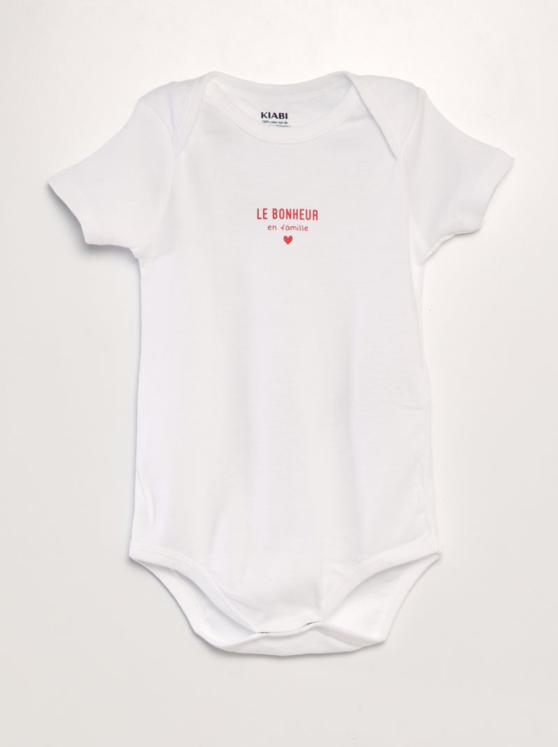 Lot de 3 bodies Bleu/blanc - Kiabi