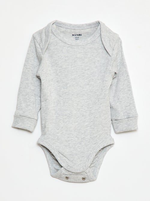 Lot de 3 bodies col US et manches longues - Kiabi