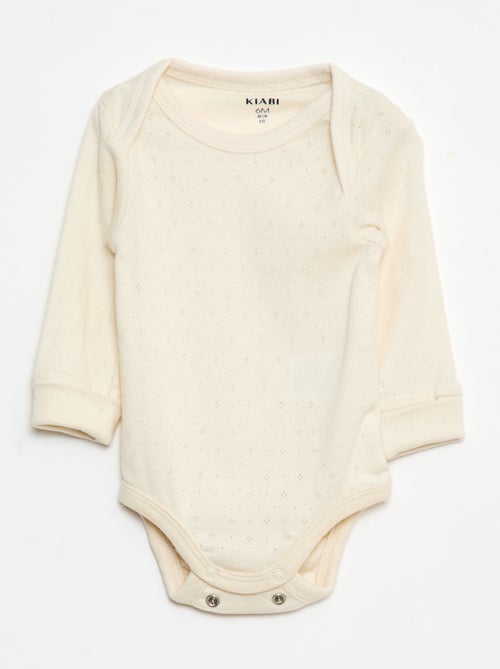 Lot de 3 bodies col US et manches longues - Kiabi