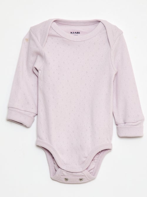 Lot de 3 bodies col US et manches longues - Kiabi