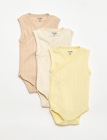 Lot de 3 bodies côtelés