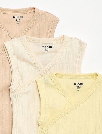 Lot de 3 bodies côtelés