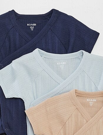 Lot de 3 bodies côtelés