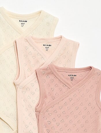 Lot de 3 bodies côtelés