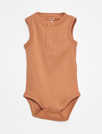 Lot de 3 bodies côtelés sans manches