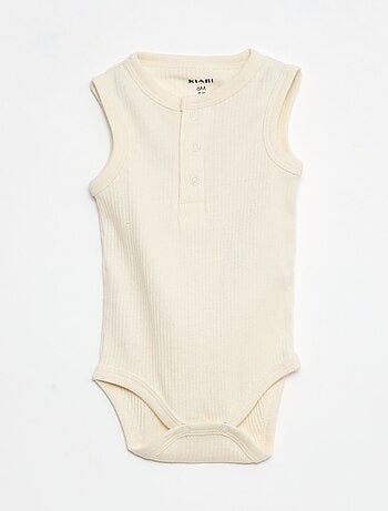 Lot de 3 bodies côtelés sans manches