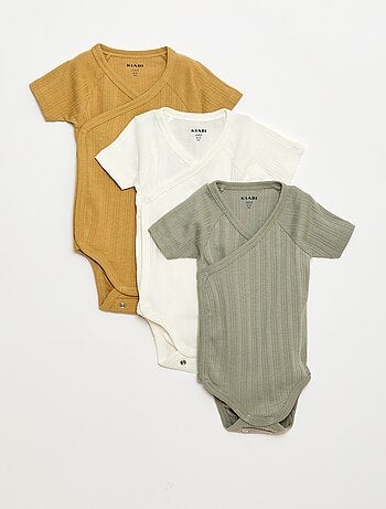 Lot de 3 bodies côtelés