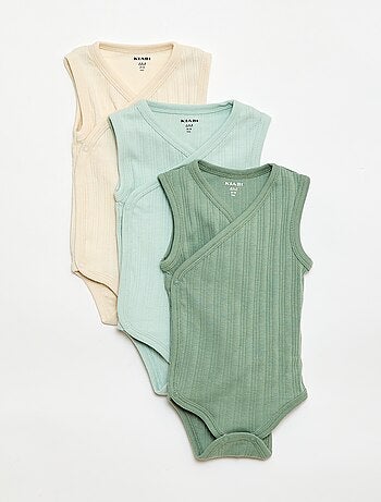 Lot de 3 bodies côtelés