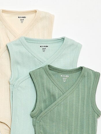 Lot de 3 bodies côtelés